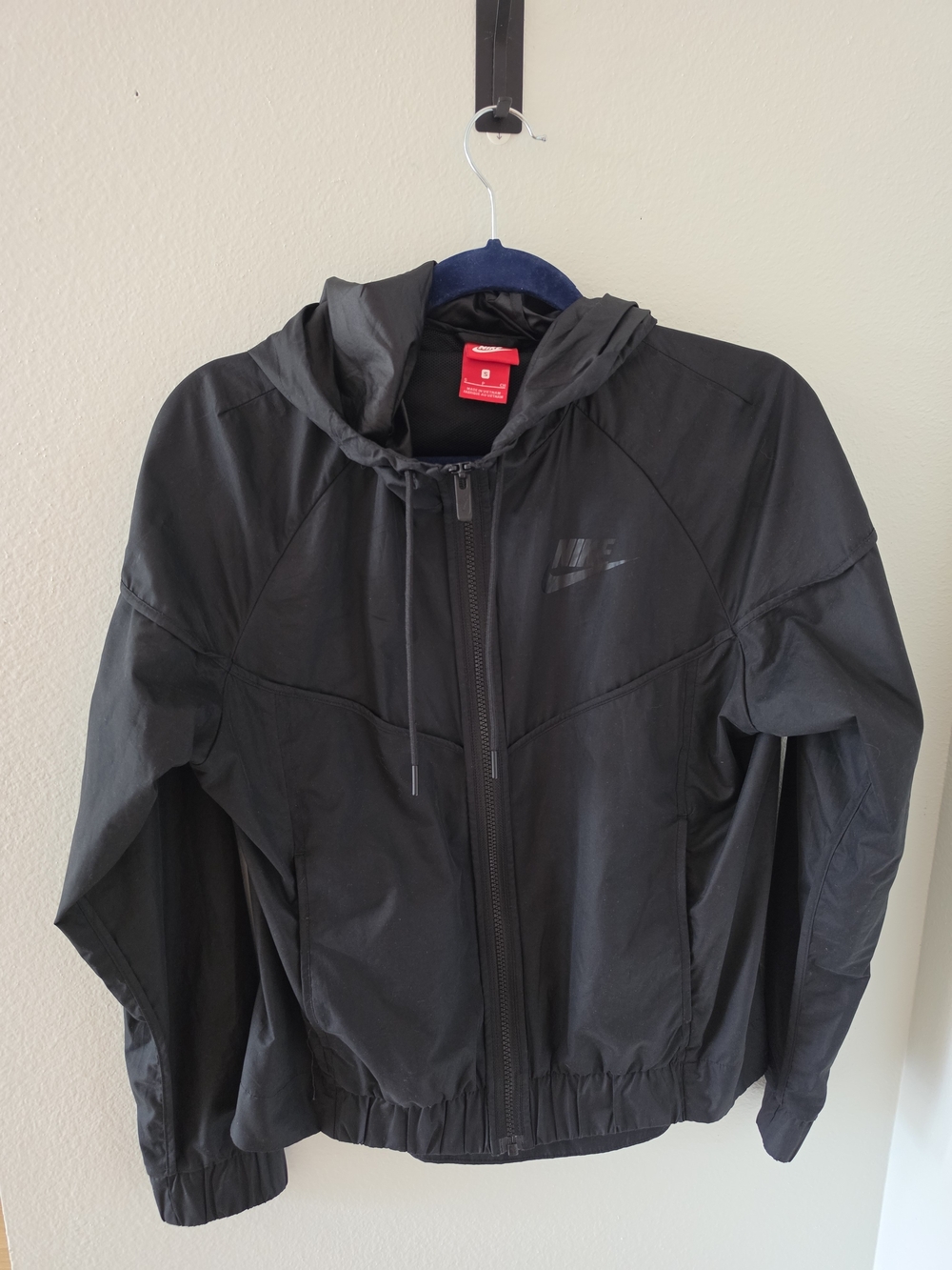 Nike Black Hooded Windbreaker Jacket
